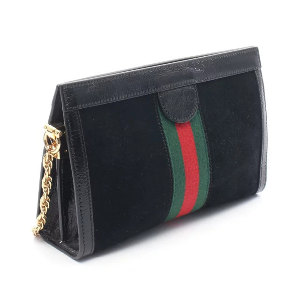 Gucci Ophidia Suede Red Black Bag Leather Green Shoulder Black Green